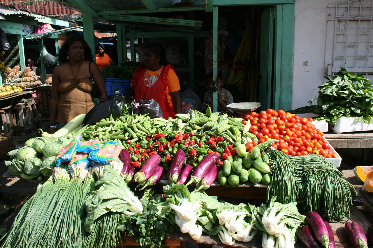 Produce at a Caribbean market in 2006