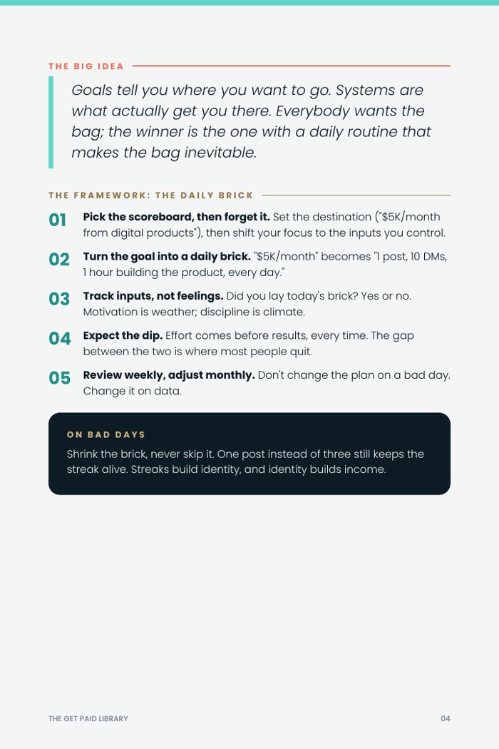 A page from Module 1 of The Get Paid Library